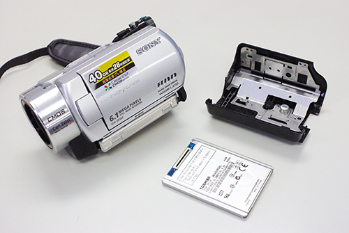 SONY Handycam DCR-SR300 電源が入らない データ復旧
